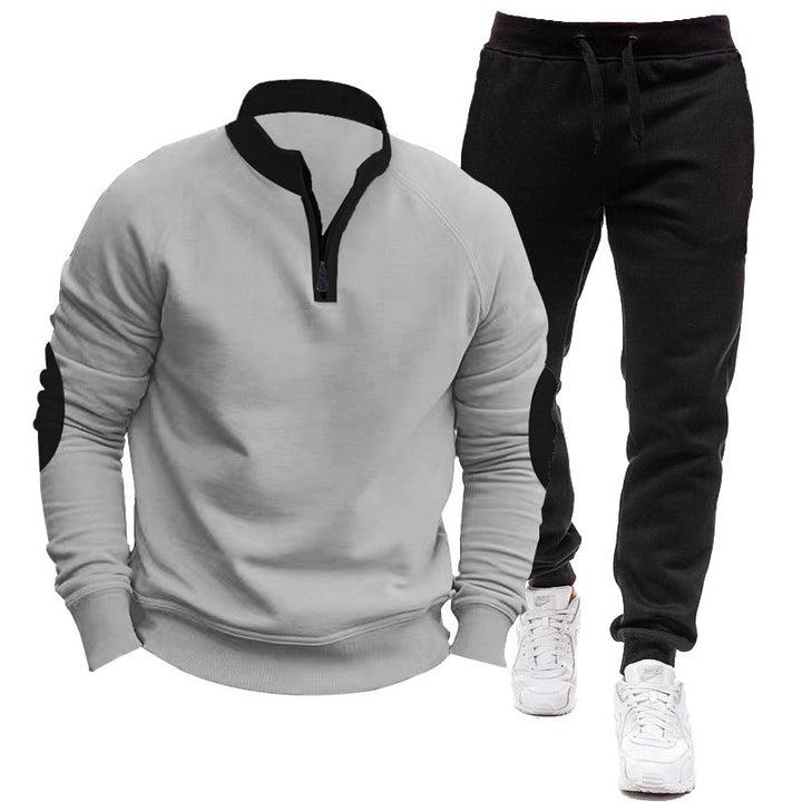 Herren Sportliches Hoodie- und Jogginganzug-Set mit kontrastierenden Ärmelakzenten Echoarchiv