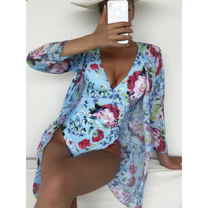 Damen Strandoveralls mit floralem Design und leichtem Material Echo Archiv