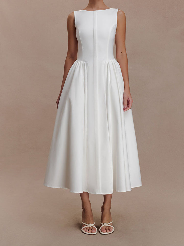 Damen Elegantes Midikleid mit femininen A-Linien-Rock Echo Archiv