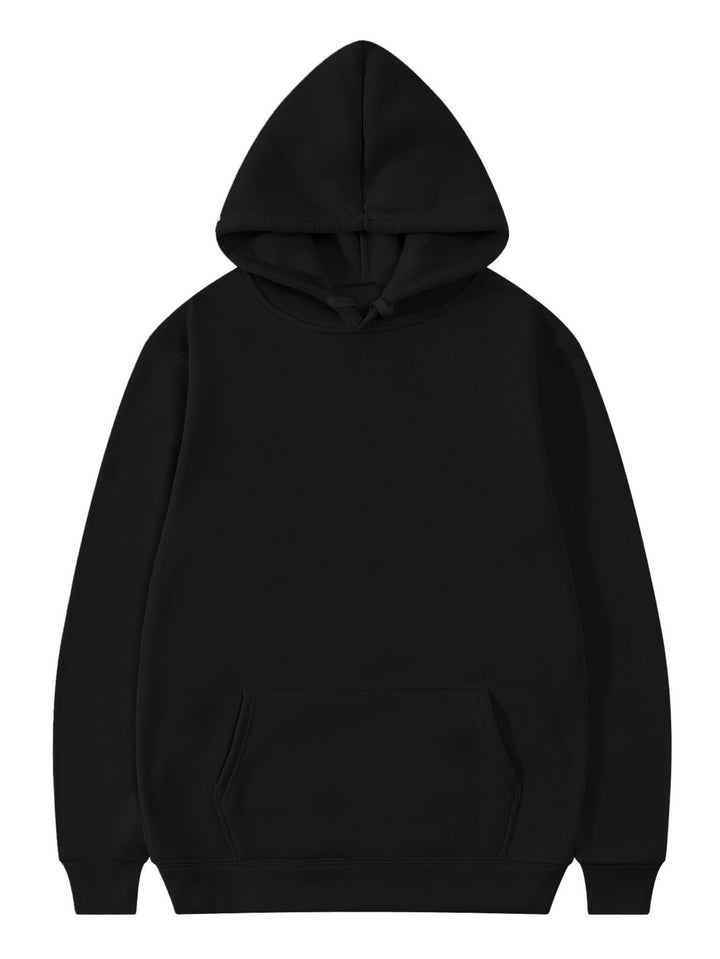 Unisex Oversized Kapuzenpullover aus schwerer Baumwollmischung mit Kängurutasche und gerippten Bündchen Echoarchiv