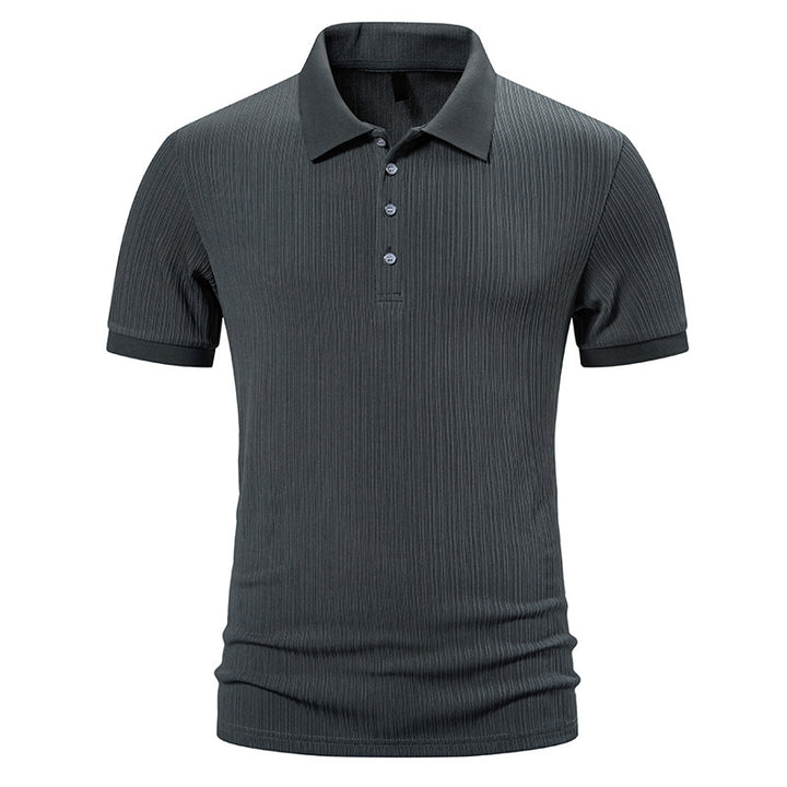 Herren hochwertiges Poloshirt mit moderner Struktur Echoarchiv