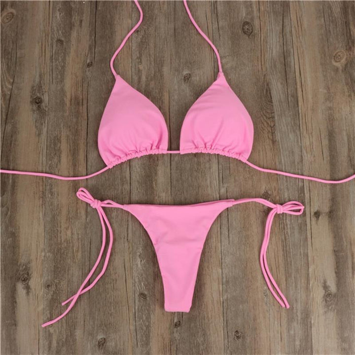 Damen Bikini-Set mit verstellbaren Trägern und minimalistischem Design Echoarchiv
