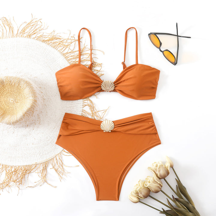 Damen Bandeau-Bikini mit eleganten Muschel-Details Echo Archiv
