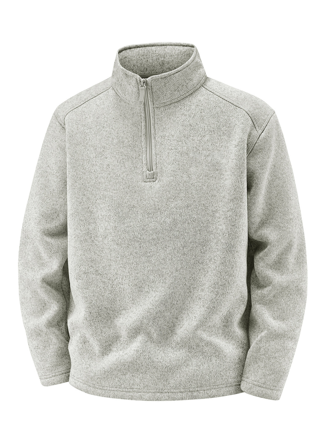 Herren Thermischer Strick-Fleecepullover mit halbem Reißverschluss und Stehkragen Echo Archiv