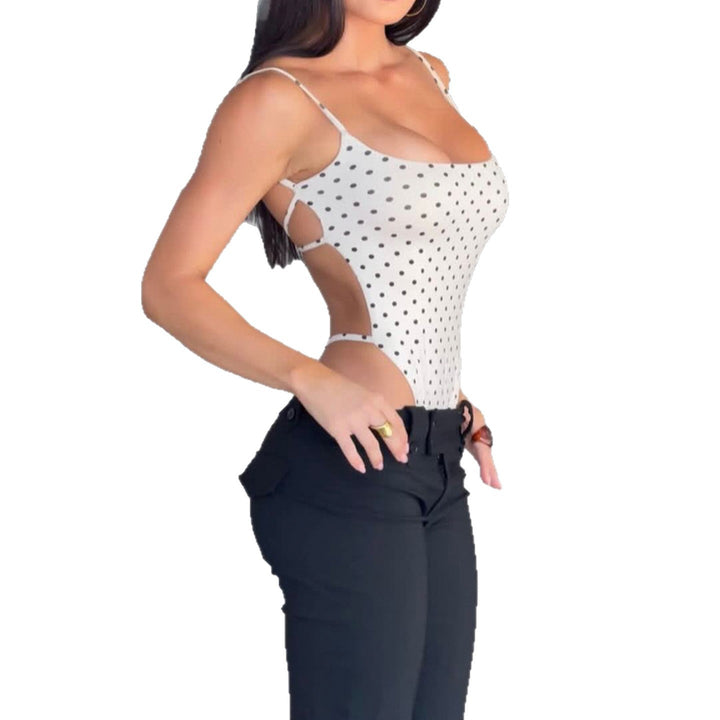 Damen Badeanzug mit hochgeschnittenem Design und verspieltem Polka-Dots-Muster Echo Archiv