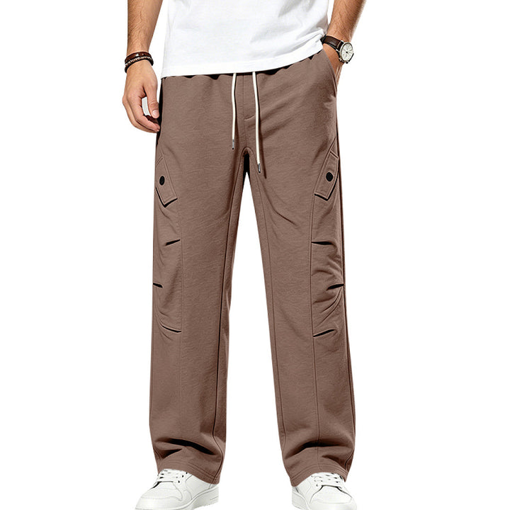 Herren Lässige Cargo-Jogginghose mit Kordelzug und Cut-Out-Details – Bravaro
