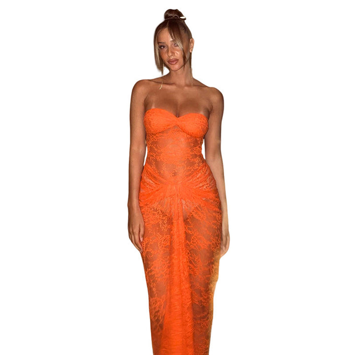 Damen Transparente Spitzen Abendkleid Echo Archiv