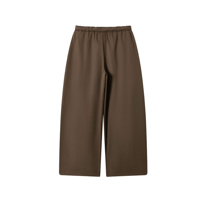 Damen Culotte-Hose mit hoher Taille weitem Bein und Bindegürtel Echoarchiv
