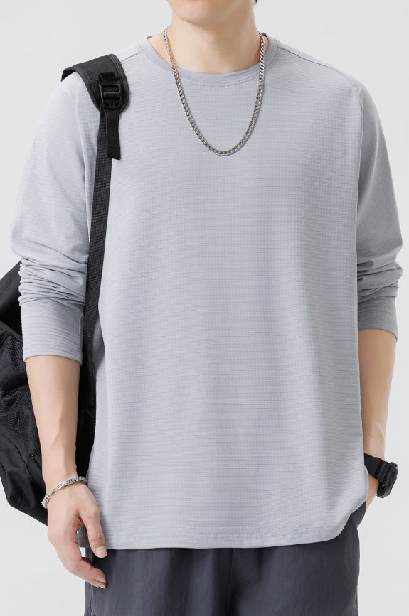 Herren atmungsaktives Langarm-T-Shirt mit modernen Strukturen Echoarchiv