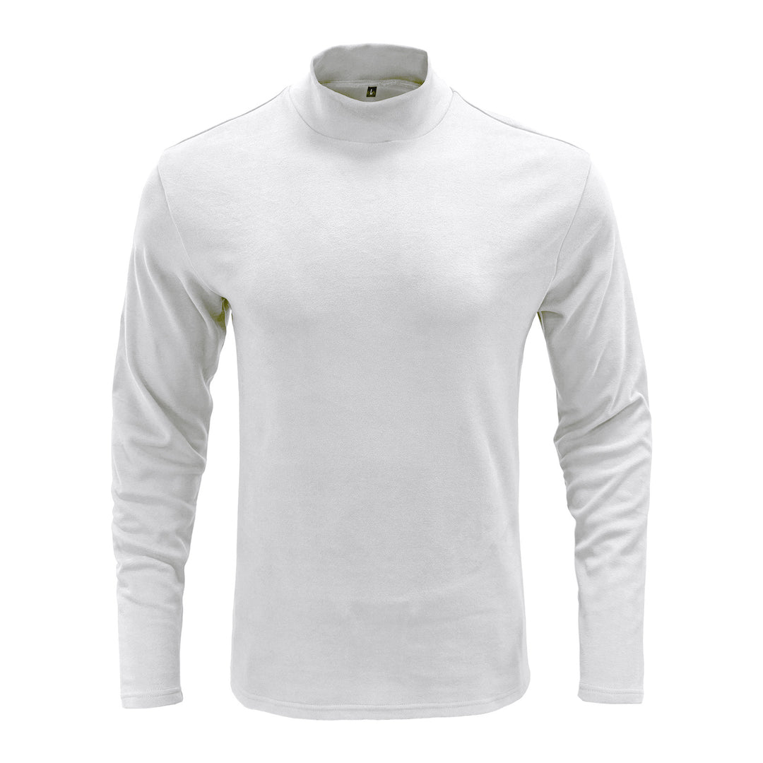 Herren langärmliges T-Shirt mit hohem Kragen und funktionalem Design Echoarchiv