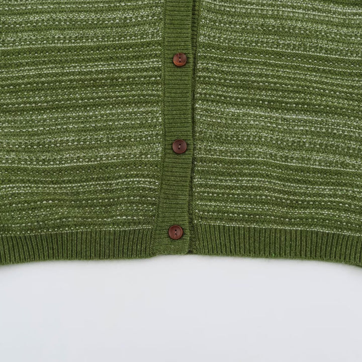 Herren Gestrickte Weste mit V-Ausschnitt, Knopfleiste und feinem Strukturstrick Echoarchiv