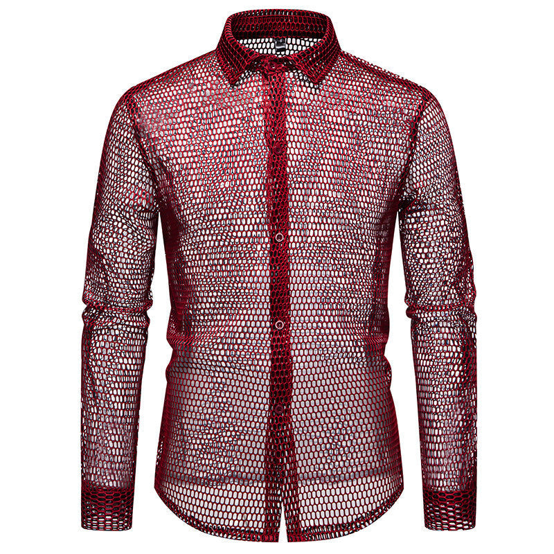 Herren Mesh-Hemd aus hochwertigem Material mit innovativem Design Echoarchiv