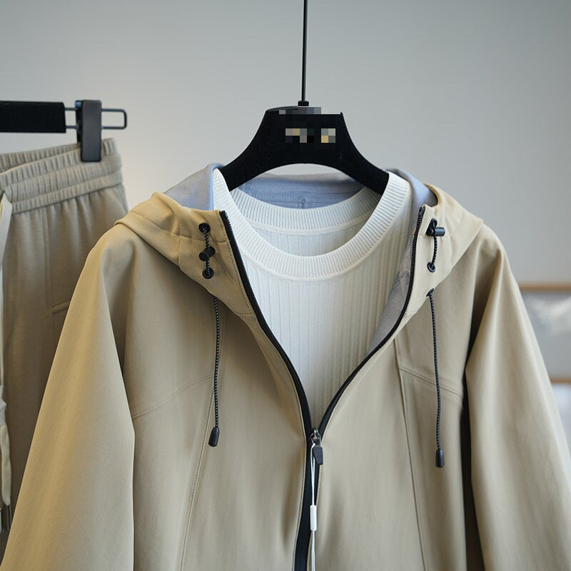 Damen Modische Übergangsjacke mit Stehkragen und praktischen Taschen Echoarchiv