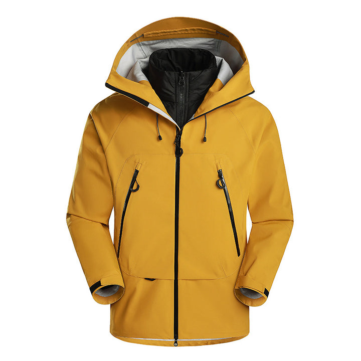 Herren wasserdichte Softshell-Jacke mit herausnehmbarer Stepp-Innenjacke Echoarchiv