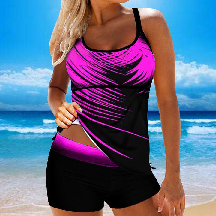 Damen Sportliche Badebluse mit Shorts Echo Archiv