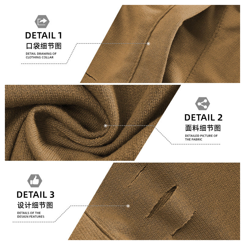 Herren nan lässige Sweatshorts mit elastischem Tunnelzugbund Eingrifftaschen und Used-Optik Echo Archiv