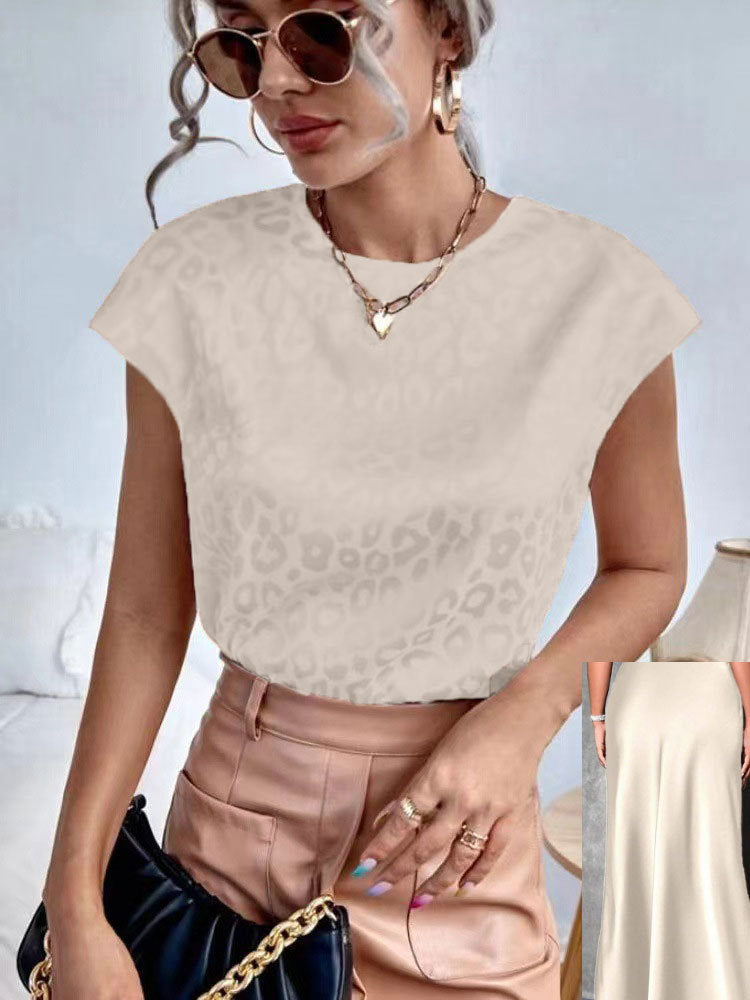 Damen Elegantes Tiermuster Oberteil Echo Archiv