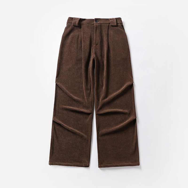 Damen Bundfalten-Hose mit weitem Bein und hoher Taille Echoarchiv