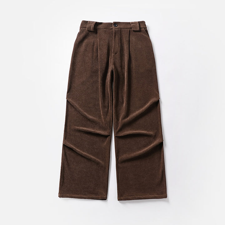 Damen Bundfalten-Hose mit weitem Bein und hoher Taille Echoarchiv