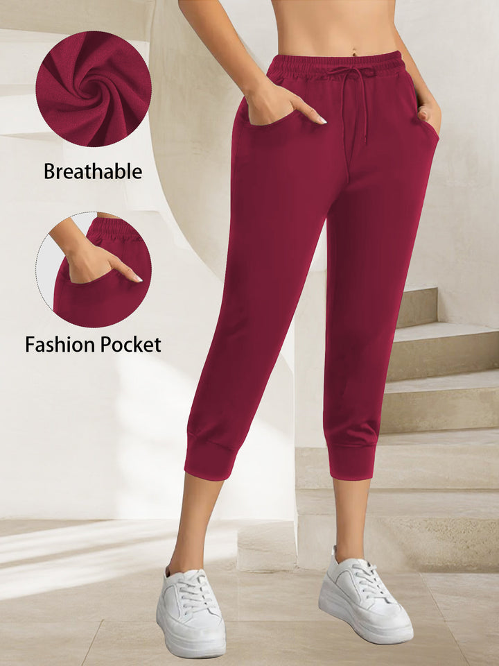 Damen Atmungsaktive Ankle-Joggerhose mit Kordelzug und Eingrifftaschen echoarchiv-