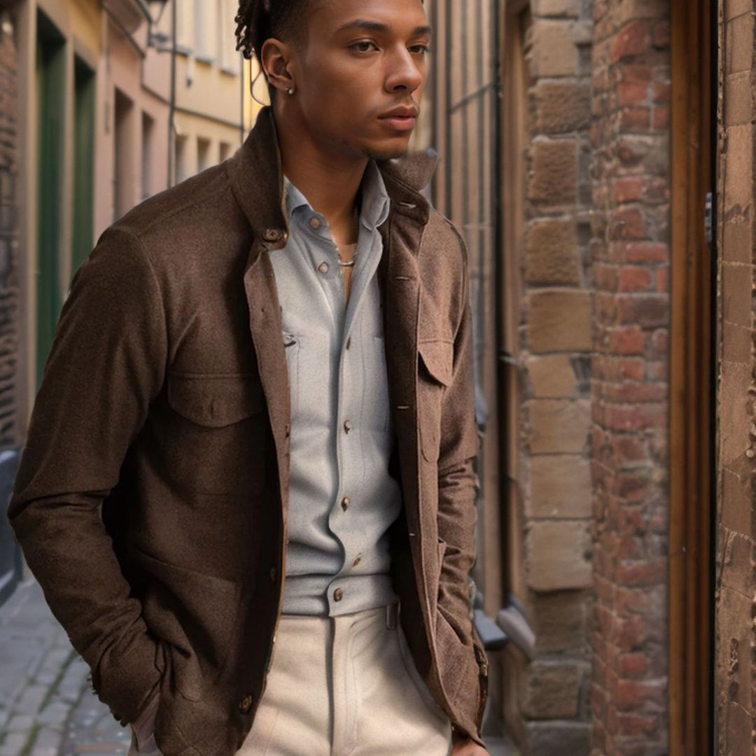 Herren Funktionsjacke mit hochschließendem Kragen und praktischen Taschen Echoarchiv