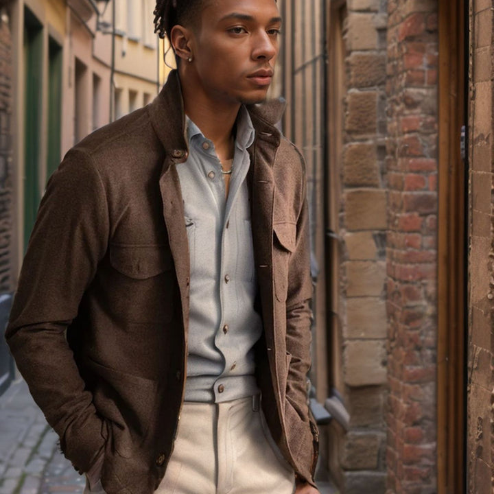 Herren Funktionsjacke mit hochschließendem Kragen und praktischen Taschen Echoarchiv