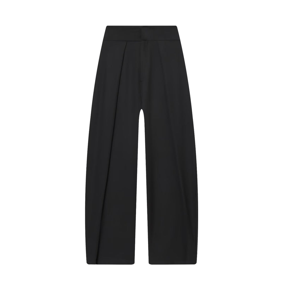 Damen Weite Highwaist-Hose mit Frontfalten und fließender Palazzo-Silhouette Echo Archiv