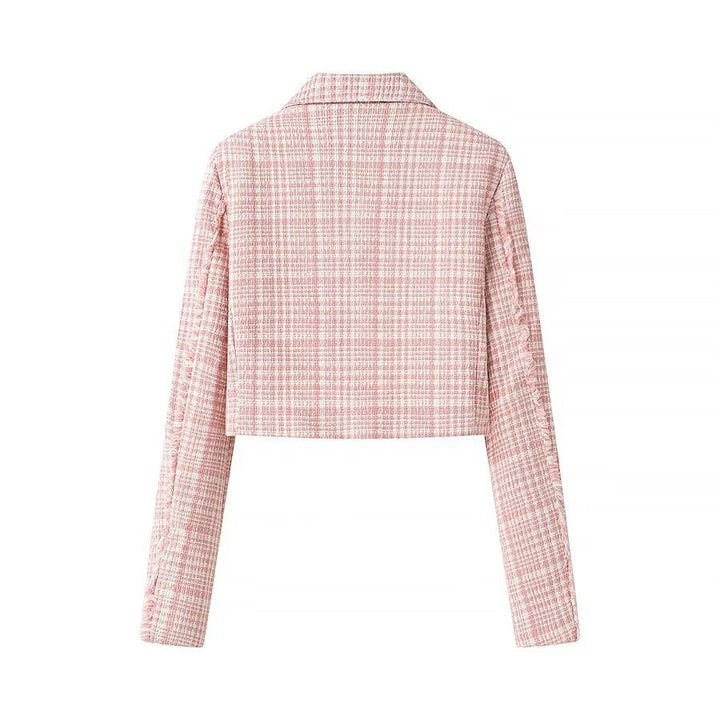 Damen Kurzblazer im Bouclé‑Tweed mit Reverskragen und Zierknöpfen Echo Archiv