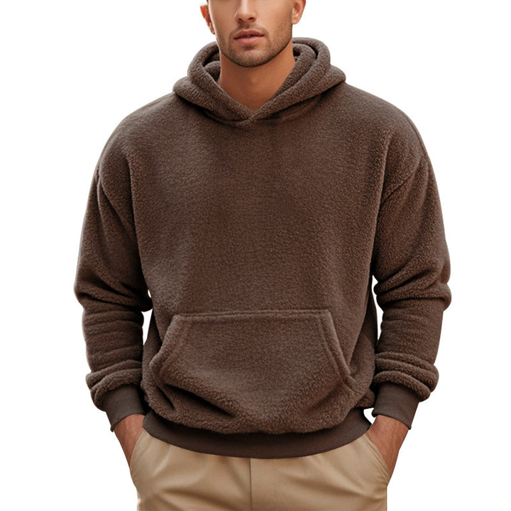 Herren Fleece Hoodie mit Kängurutasche und modernem Schnitt Echoarchiv