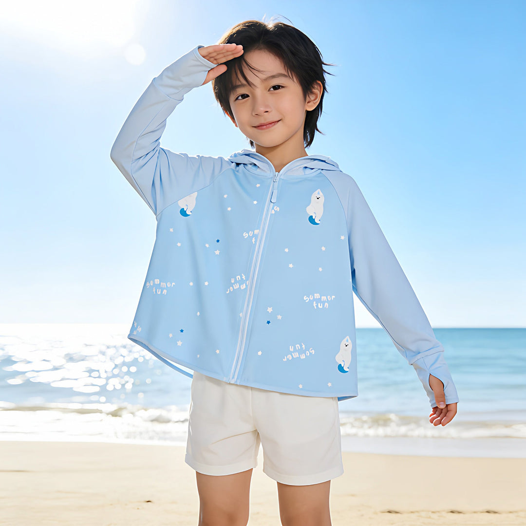 Damen Sommerliche UV-Schutzjacke mit Kapuze Echo Archiv