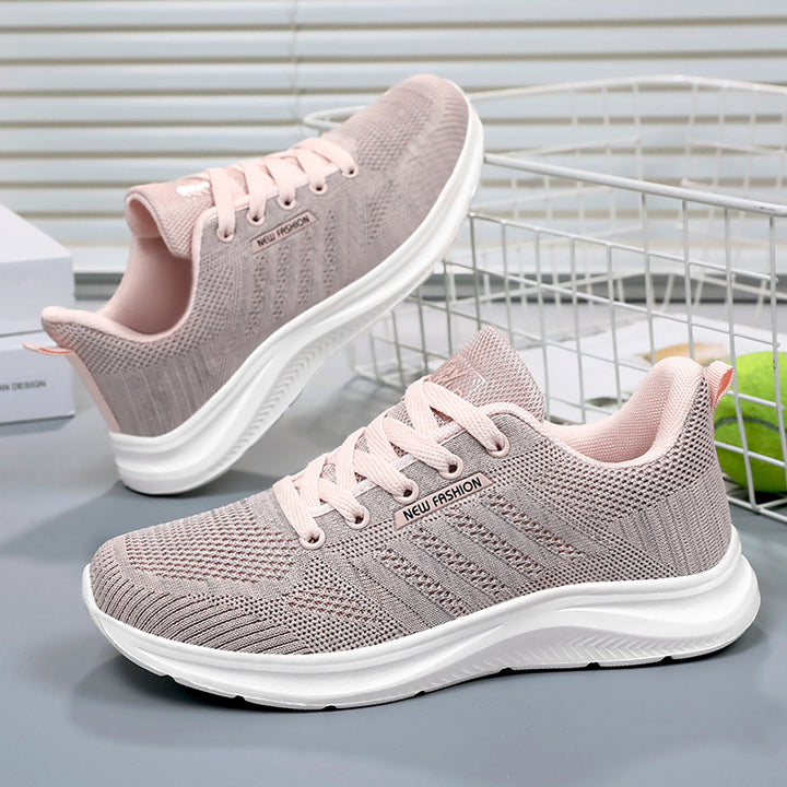 Damen nan gestrickter Schnür-Sneaker mit 3D-Strickobermaterial, verstärkter Zehenkappe und reaktiver EVA-Dämpfung Echo Archiv