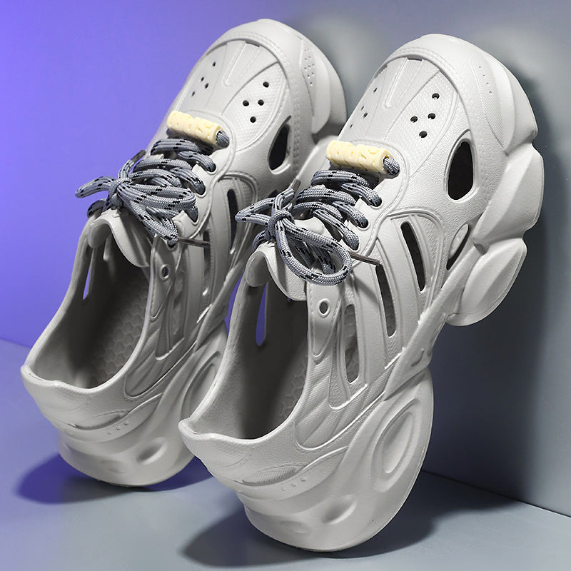 Herren nan futuristischer atmungsaktiver Cut-Out Plateau-Sneaker mit stoßdämpfender EVA-Sohle und Schnellverschluss Echo Archiv