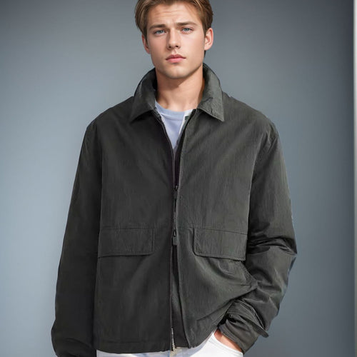 Herren modische Übergangsjacke mit funktionalen Taschen und elastischen Bündchen Echoarchiv