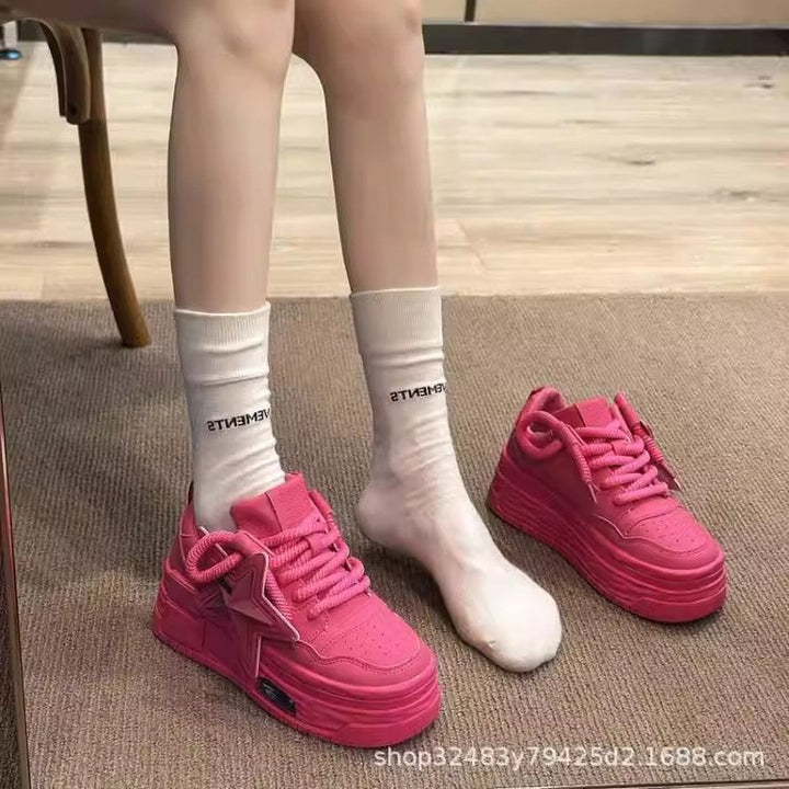Damen Sportliche Plateau Sneakers mit modischem Sternen-Design Echo Archiv