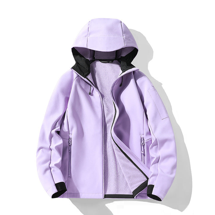 Damen Softshelljacke mit Kapuze und Fleece-Innenfutter, winddicht wasserabweisend Echo Archiv