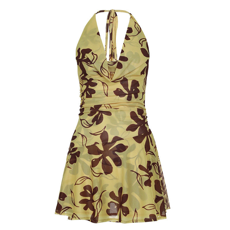 Damen Sommerliches A-Linienkleid mit floralem Druck Echo Archiv