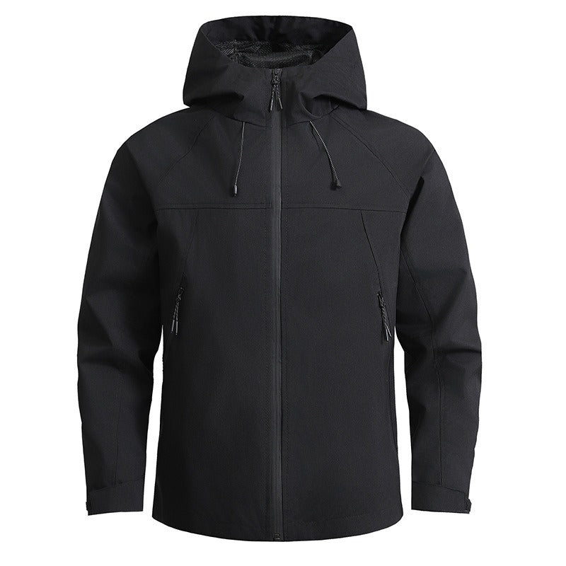 Herren Atmungsaktive Softshelljacke mit Zwei-Wege-Reißverschluss, verstellbarer Kapuze und wasserabweisender Oberfläche Echoarchiv