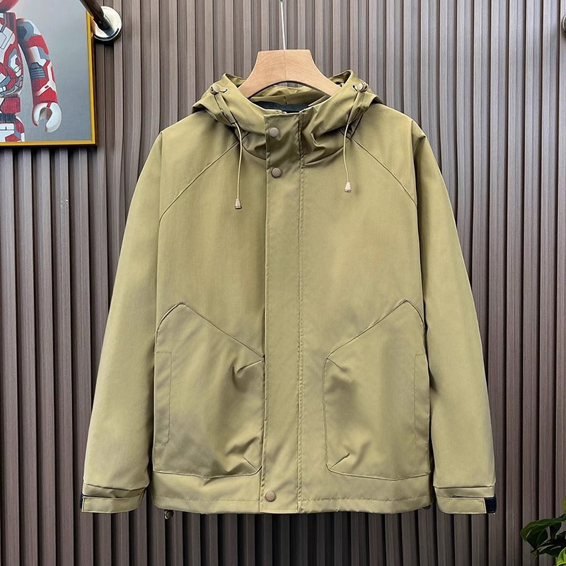 Herren Modische Kapuzenjacke mit vielseitigen Taschen Echoarchiv
