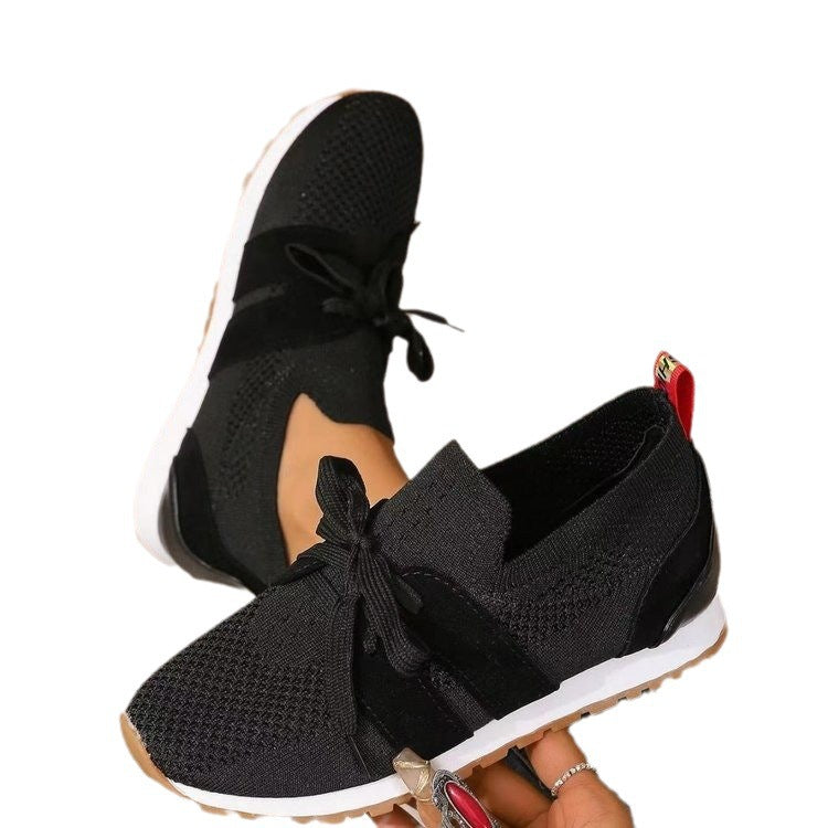 Damen nan leichte Strick-Sneaker mit ergonomischem Memory-Fußbett und rutschfester Profilsohle Echo Archiv