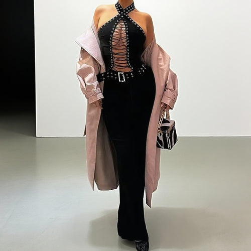 Damen Stylisches Oberteil mit aufwendigem Schnür-Design und glitzernden Akzenten Echo Archiv