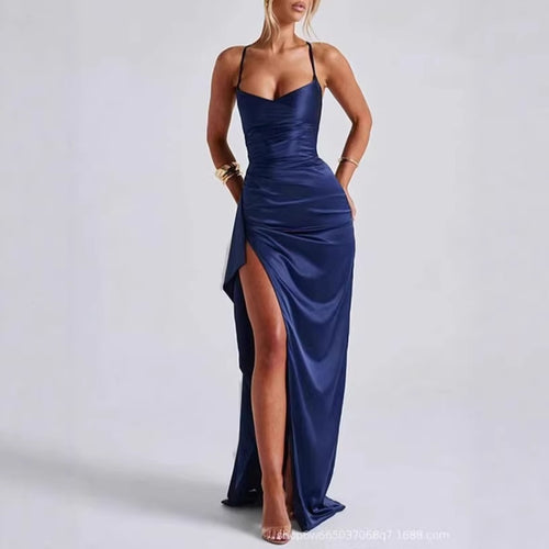 Damen Wickelkleid mit verführerischem Schlitz und schmalen Spaghettiträgern Echo Archiv