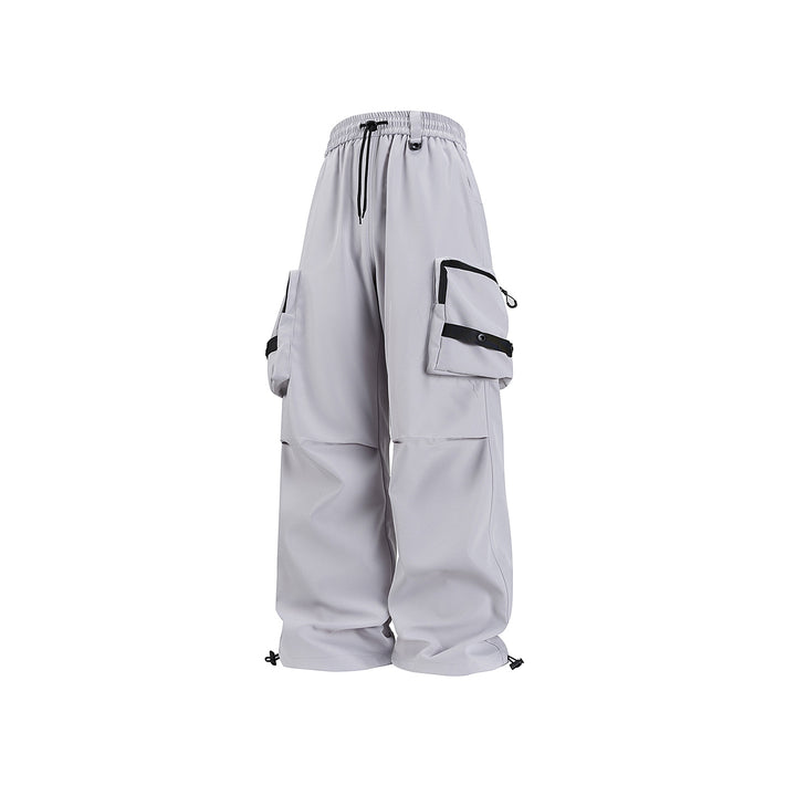 Herren Weite Utility-Cargohose mit großvolumigen Klappentaschen und Kordelzugbund Echo Archiv