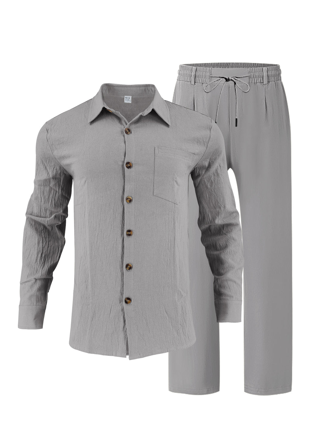 Herren lässiges Lounge-Set mit hochwertigem Hemd und bequemer Hose – Marzano