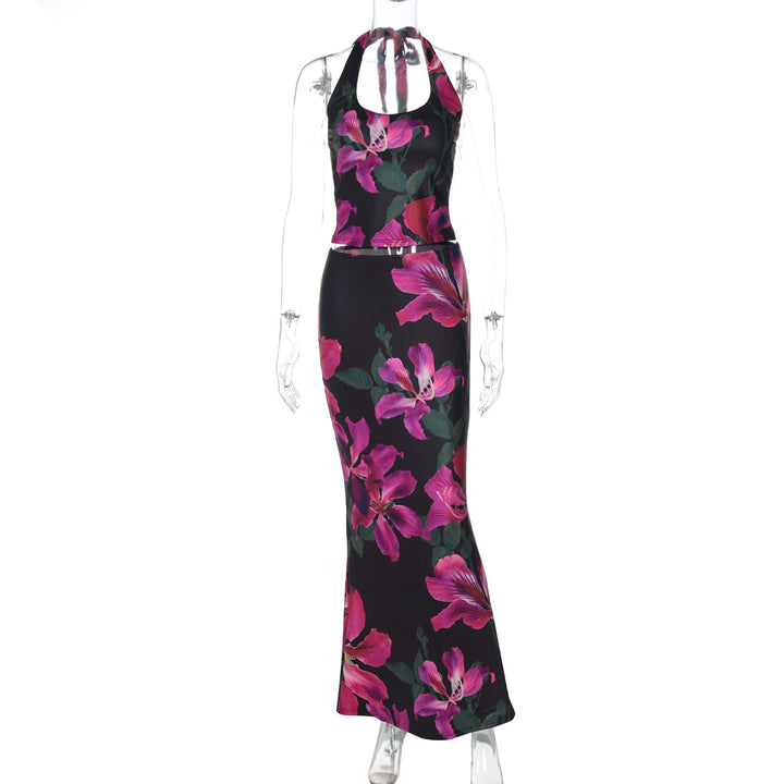 Damen Elegantes Maxikleid mit verführerischem Halterneck Echo Archiv