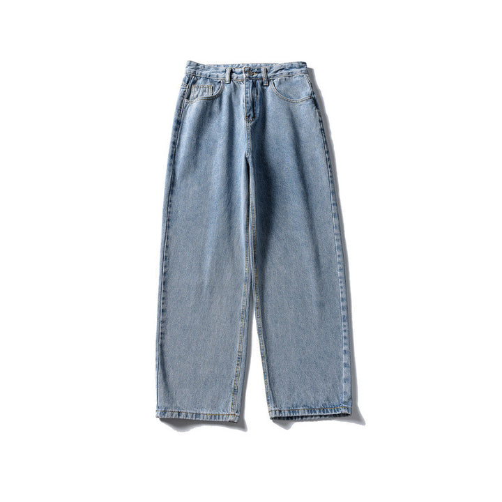 Damen Weitgeschnittene High-Waist Denim-Jeans mit geradem Bein Echo Archiv