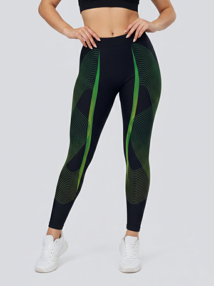 Damen Sportlegging mit stilvollem grafischen Design Echo Archiv