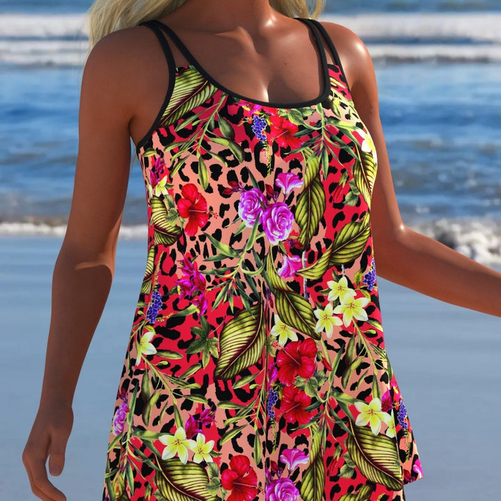 Damen Schwimmanzug mit modischem A-Linien-Schnitt und floralem Design Echo Archiv