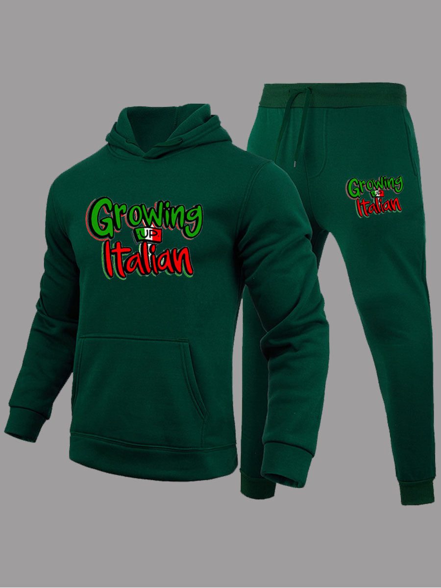Herren Sweatshirt und Jogginghose Set mit auffälligem Schriftzug Echoarchiv