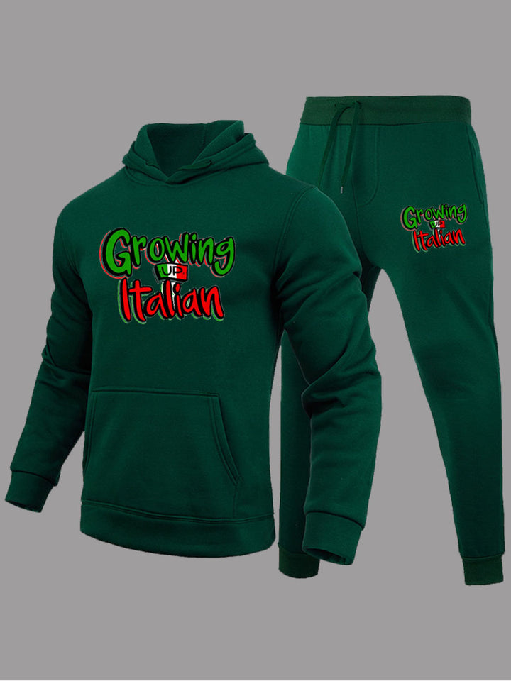 Herren Sweatshirt und Jogginghose Set mit auffälligem Schriftzug Echoarchiv