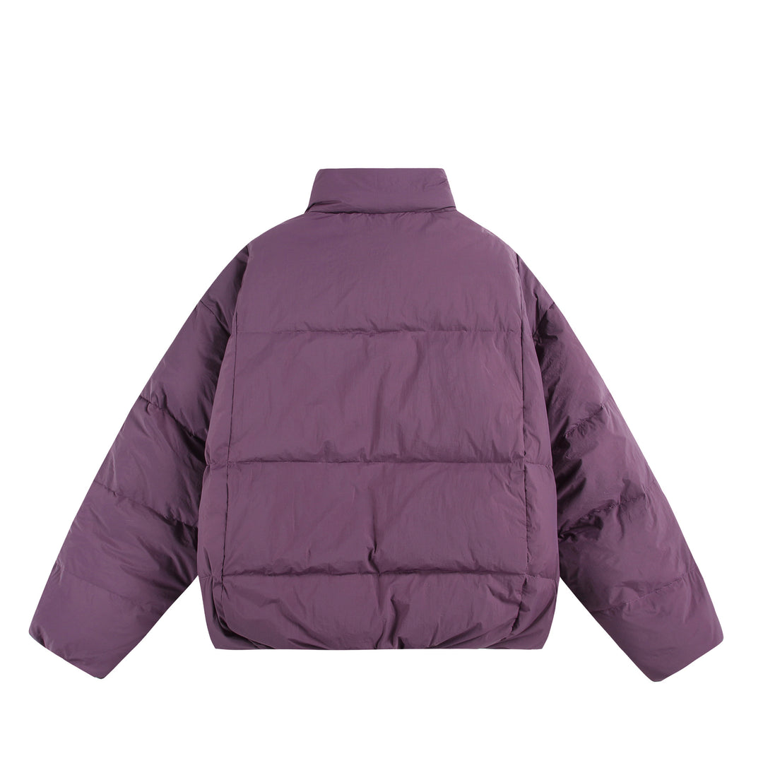 Damen Oversize Steppjacke mit hohem Plüschkragen und Windschutzleiste Echoarchiv
